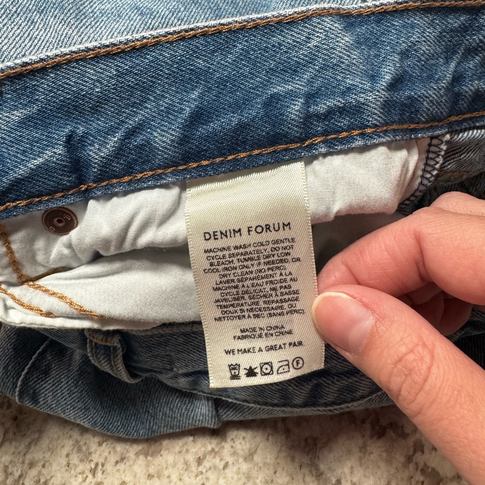 Denim Forum The 90’s Kate Mid Rise Baggy 28 Blue - Picture 7 of 8